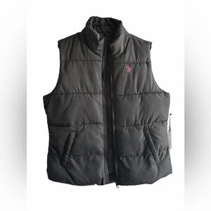 Women’s U.S. Polo Assn. Black Puffer Vest with Pink Detail XL NWT